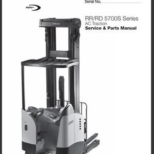 Crown RR / RD 5700S Series Pallet Jack Forklift Service and Parts Manual PDF Download
