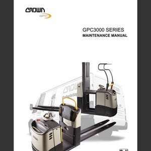Crown GPC3020, GPC3040, GPC3060, GPC3045, GPC3055 Pallet Jack Forklift Maintenance Service Repair Manual Pdf Download
