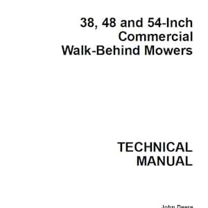 John Deere 38 48 54 Inch Walk Behind Mowers Technical Manual TM1488 PDF