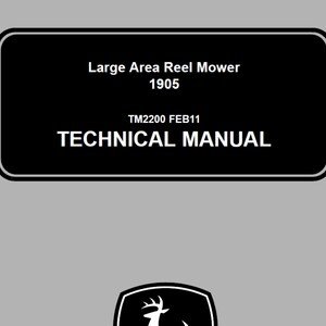 John Deere 1905 Large Area Reel Mower Technical Manual TM2200 PDF