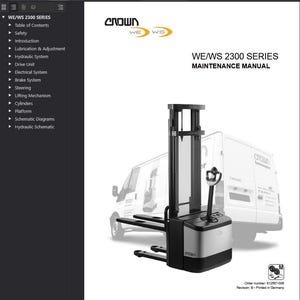Crown WE2300, WS2300, WE2300S, WS2300S Series Pallet Jack Forklift Maintenance Service Repair Manual Pdf Download
