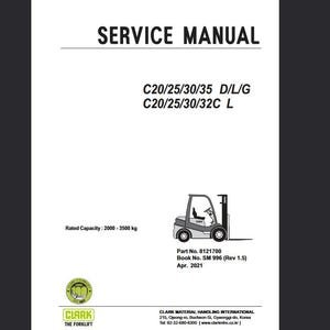 Clark C20D C25D C30D C35D C20L C25L C30L C35L C20G C25G C30G C35G C20CL C25CL C30CL C32CL Forklift Service Repair Manual Pdf Download