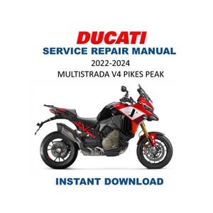 Ducati Multistrada V4 Pikes Peak Service Manual | 2022-2024 Motorcycle Repair Guide | Instant Digital Download | PDF