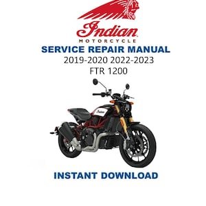 Indian FTR1200 Service Manual | 2019-2023 Motorcycle Repair Guide | Instant Digital Download | PDF