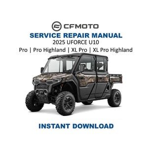 CFMOTO UFORCE U10 Service Repair Manual | 2025-2026 | Instant Digital Download | PDF