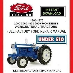 FORD 4000 Series Agricultural Tractors 1965-1975 Workshop Repair Manual pdf Download