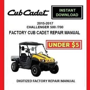 CUB CADET CHALLENGER 500 /700 4X4 Utility Vehicle Service Repair Manual pdf Download