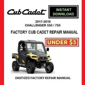 CUB CADET CHALLENGER 550 /750 4X4 Utility Vehicle Service Repair Manual pdf Download