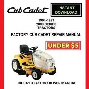 Cub Cadet 2000 Series Lawn Tractors Service Repair Manual pdf Download 1994-1999