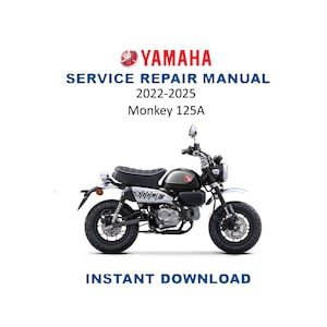 Honda Monkey 125A Service Manual | 2022–2025 Motorcycle Repair Guide | Instant Digital Download | PDF