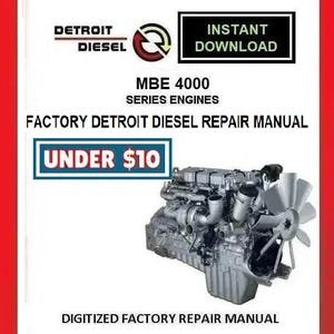 DETROIT DIESEL MBE 4000 Engines Factory Service Repair Manual pdf Download