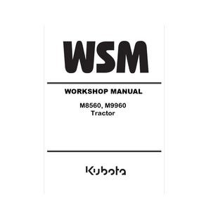 Kubota M8560, M9960 Tractor Pdf Repair Manual