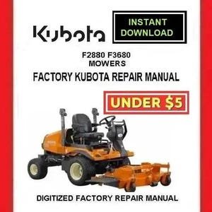 KUBOTA F2880 F3680 Mowers Workshop Service Repair Manual pdf Download