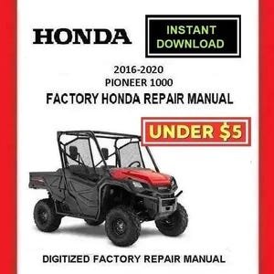 2016-2020 HONDA SXS1000 PIONEER Factory Service Repair Manual pdf Download