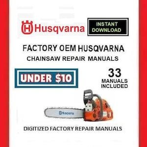 HUSQVARNA Chainsaw manual 33 repair manuals pdf download