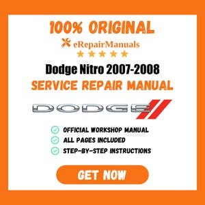 Dodge Nitro 2007-2008 Service Repair Manual Workshop Guide Instant Download PDF