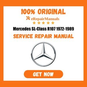 Mercedes SL-Class R107 1972-1989 Service Repair Manual Workshop Guide Instant Download PDF