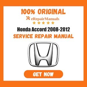 Honda Accord 2008-2012 Service Repair Manual Workshop Guide Instant Download PDF