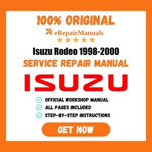 ISUZU Rodeo 1998-2000 Service Repair Manual Workshop Guide Instant Download PDF