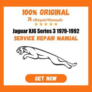 Jaguar XJ6 Series 3 1979-1992 Service Repair Manual Workshop Guide Instant Download PDF