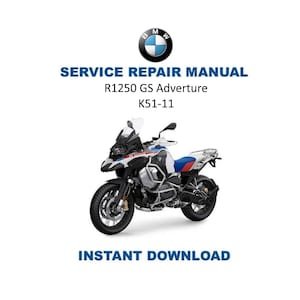 BMW R1250 GS Adventure K51 Service Manual | 2019-2024 Motorcycle Repair Guide | Instant Digital Download | PDF