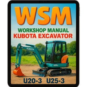 Kubota U20 U25 Service Manual updated  (PDF Download)