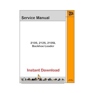 JCB 210S, 212S, 210SL Backhoe Loader Repair Manual PDF