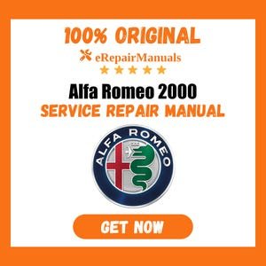 Alfa Romeo 2000 Service Repair Manual Workshop Guide Instant Download PDF