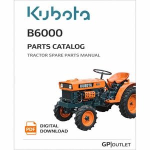 Kubota B6000 Parts Catalog PDF Digital Download Tractor Spare Parts Manual