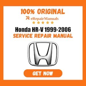 Honda HR-V 1999-2006 Service Repair Manual Workshop Guide Instant Download PDF