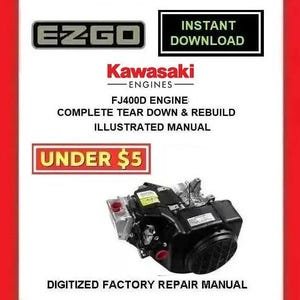 Kawasaki FJ400D Engine Shop Rebuild Manual pdf Download EZGO