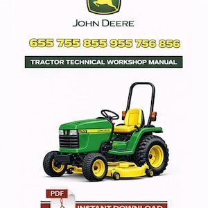 John Deere 655 755 855 955 756 856 Tractor Pdf Technical Manual TM1360