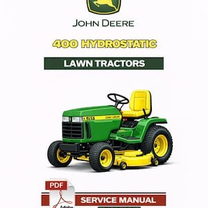 John Deere 400 Hydrostatic Lawn Tractor Pdf Service Manual (SM2103)