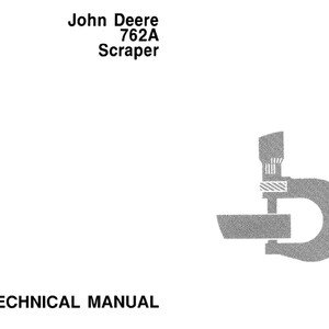 John Deere 762A Scraper Repair Technical Manual TM1225 PDF