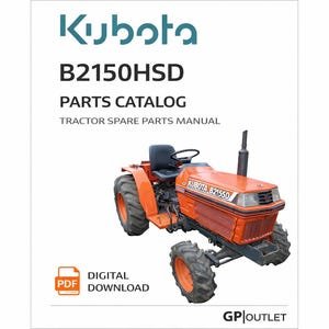 Kubota B2150HSD Parts Catalog PDF Digital Download Tractor Spare Parts Manual
