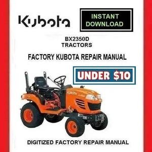 KUBOTA BX2350D Tractors Workshop Service Repair Manual pdf Download