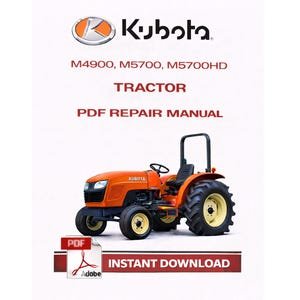 Kubota M4900, M5700, M5700HD Tractor Repair Manual PDF