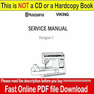 Husqvarna Viking Designer 1 Sewing Machine Service Manual, Repair Guide (PDF Download)