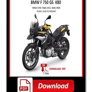 BMW F750 GS K80 Service Repair Manual (PDF Download, 928 Pages, English)