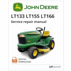 John Deere LT133, LT155, LT166 Tractor Service Repair Manual (PDF Download)