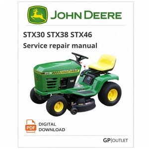 John Deere STX30 STX38 STX46 Tractor Service Repair Manual PDF Download