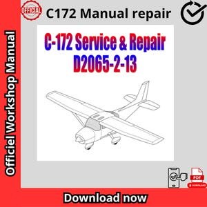 Cessna 172 Service Manual 1977-1986 PDF - Skyhawk Repair Guide - Models 172N 172P 172Q - Ref D2065-13 - Instant Maintenance Library