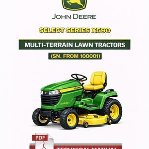 John Deere X590 Multi-Terrain Tractors Pdf Technical Manual TM136919