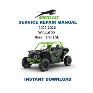 2022-2026 Arctic Cat Wildcat XX Service Manual | UTV Repair Guide | Instant Digital Download | PDF
