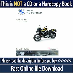 BMW F 750 GS Manual 2018-2020 K80 | Service Repair Workshop PDF | Instant Download