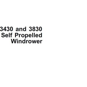 John Deere 3430 3830 Windrower Self Propelled Repair Technical Manual TM1314 PDF Digital Download