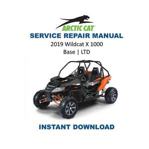 2019 Textron (Arctic Cat) Wildcat X 1000 Service Manual | UTV Repair Guide | Instant Digital Download | PDF