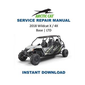 2018 Textron (Arctic Cat) Wildcat X 4 4X 1000 Service Manual | UTV Repair Guide | Instant Digital Download | PDF