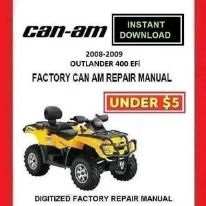 CAN-AM OUTLANDER 400EFi 2008-2009 Factory Service Repair Manual pdf Download