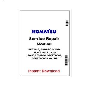 Komatsu SK714-5, SK815-5 & turbo Skid Steer Loader Repair Manual